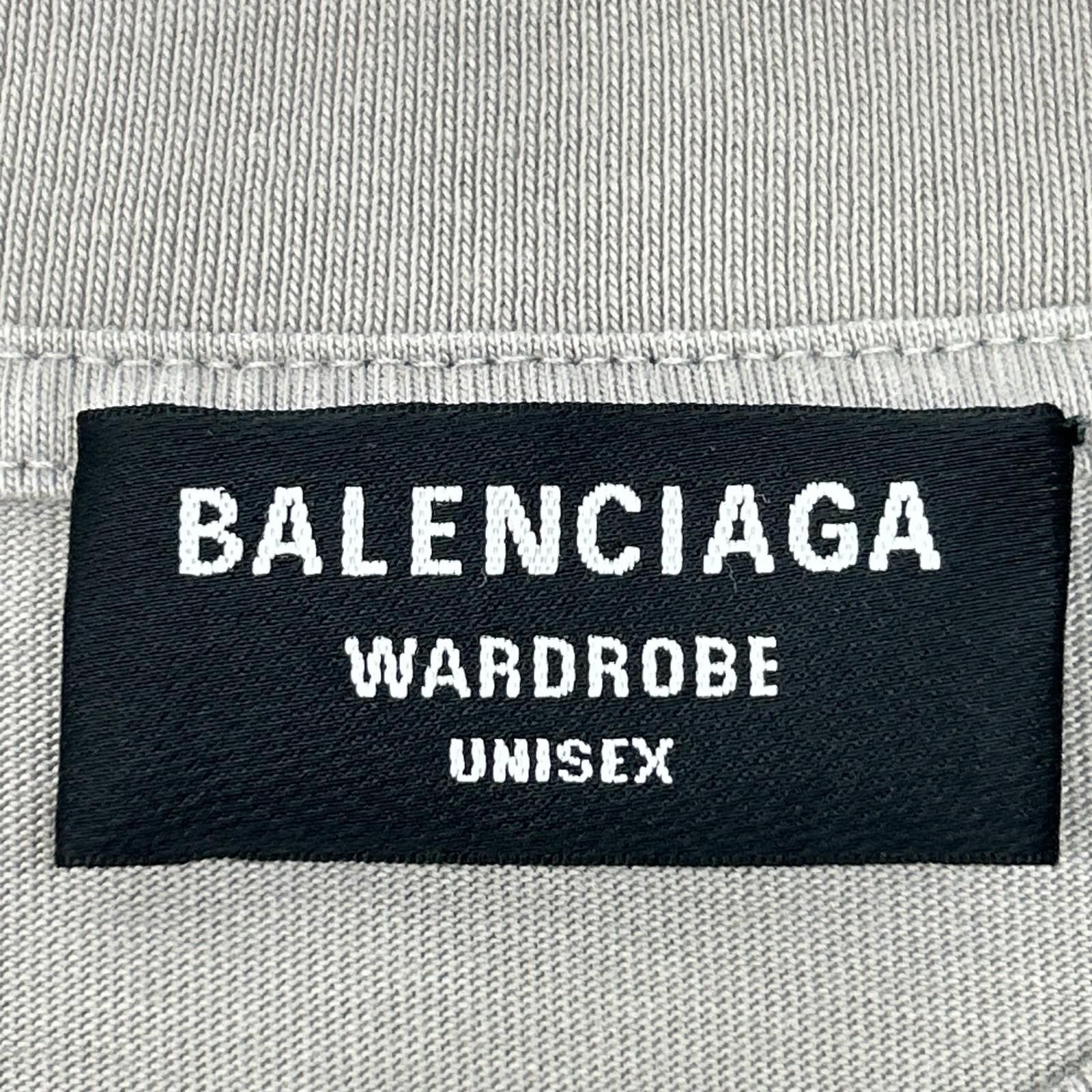 Balenciaga Logo Embroidery Crew Neck T-Shirt — view 3