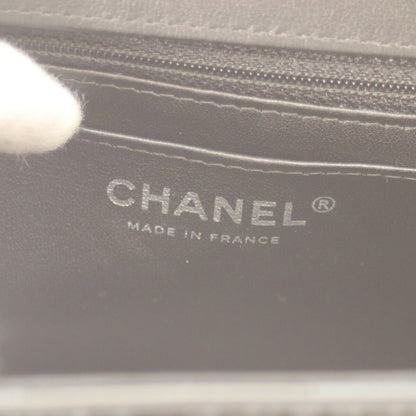 Chanel Sole Black Single Flap Patent Camellia Small Chain Bag — view 8