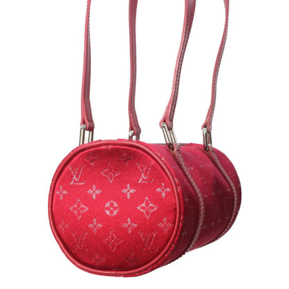 Louis Vuitton Red Monogram Satin Little Papillon Handbag — view 2