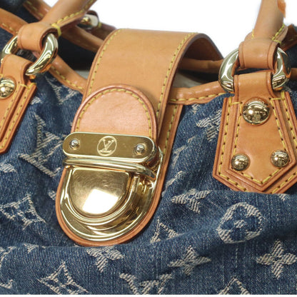 Louis Vuitton Monogram Denim Pleaty Handbag — view 6