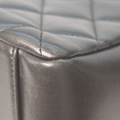 Chanel Black Shiny Lambskin Gold Small Shopping Tote — view 8