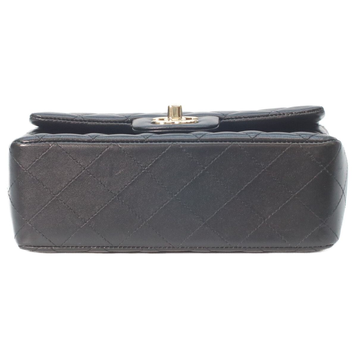 Chanel Black Lamb Gold Mini Quilted 20 Chain Shoulder Bag — view 5