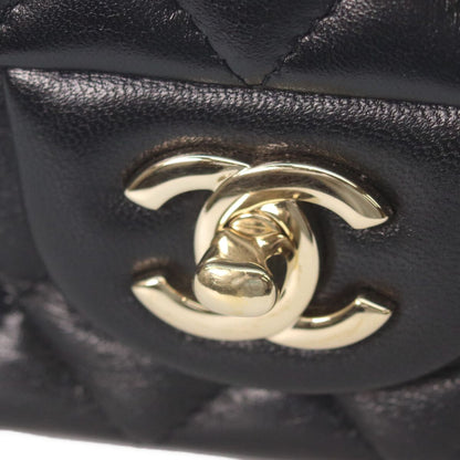 Chanel Black Lamb Gold Mini Quilted 20 Chain Shoulder Bag — view 8