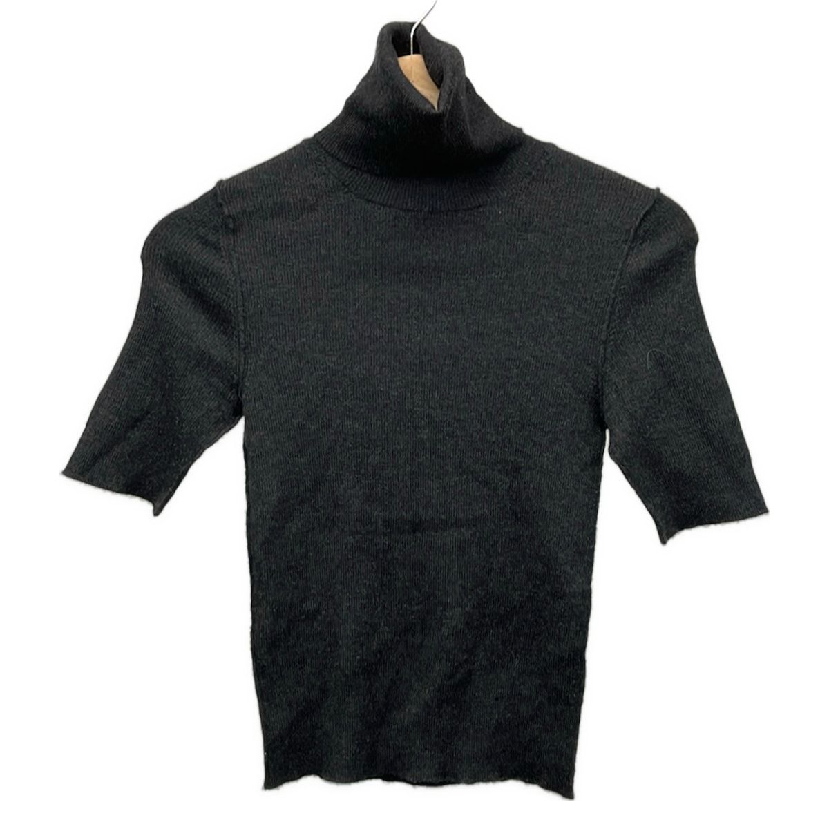 Dolce & Gabbana Short Sleeve Sweater 36 S Black Turtleneck Cashmere