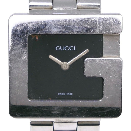 Gucci Watch Stainless Steel Quartz Analog Display Boys Black Dial