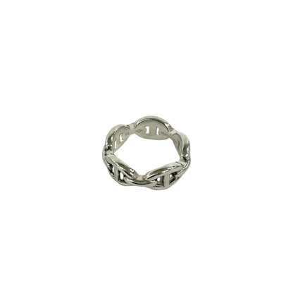 Hermes Enchainee 925 Sterling Silver Ring — view 6