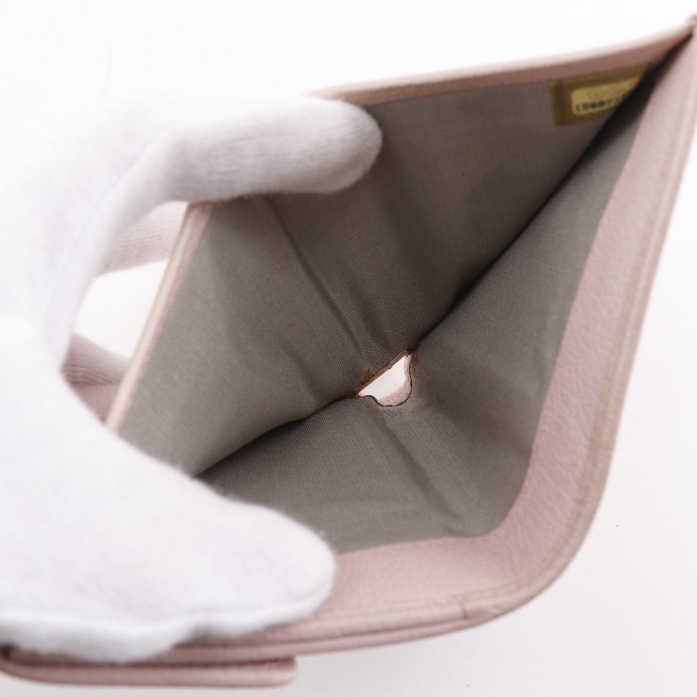 Chanel Camellia Leather Pink Bifold Wallet — view 5