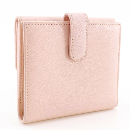 Chanel Camellia Leather Pink Bifold Wallet — view 3
