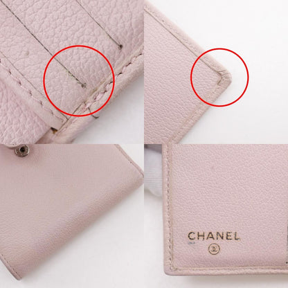 Chanel Camellia Leather Pink Bifold Wallet — view 9