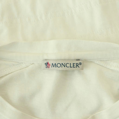 Moncler Logo Patch S ST Shirt Top Cotton M White CX AD — view 4