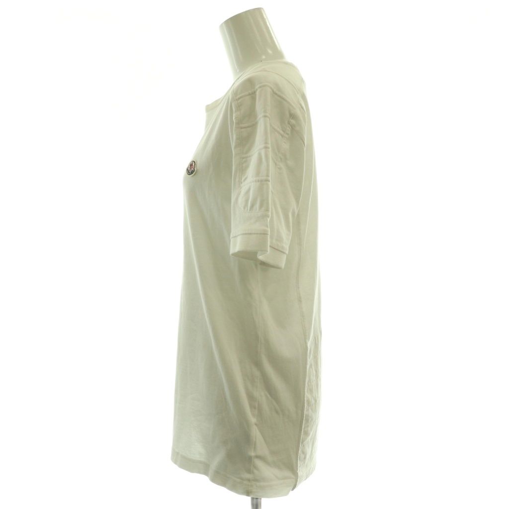 Moncler Logo Patch S ST Shirt Top Cotton M White CX AD — view 2