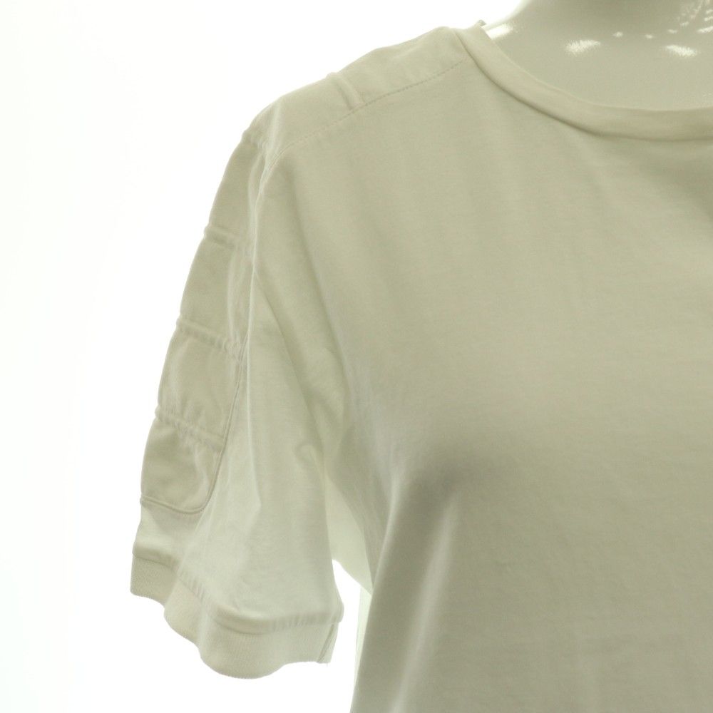 Moncler Logo Patch S ST Shirt Top Cotton M White CX AD — view 6