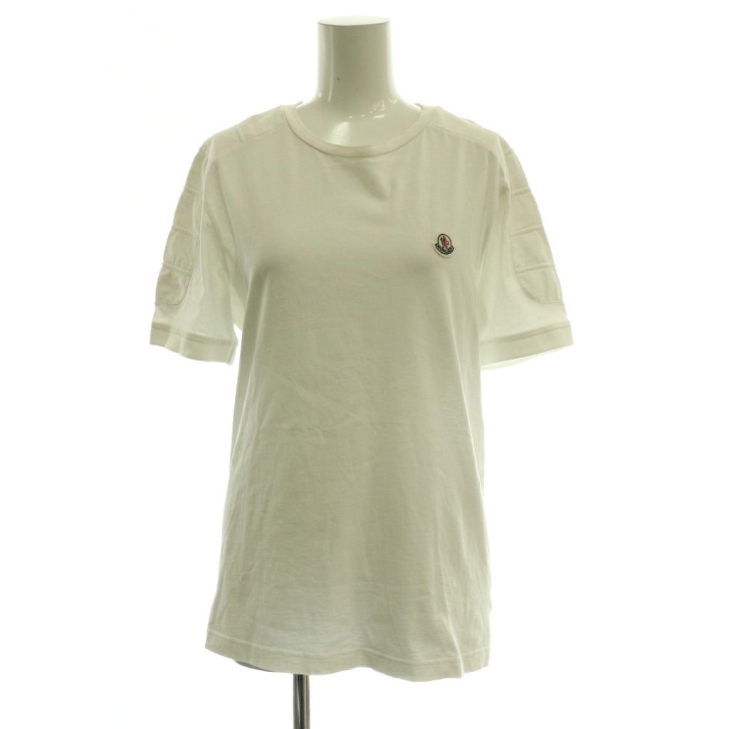 Moncler Logo Patch S ST Shirt Top Cotton M White CX AD