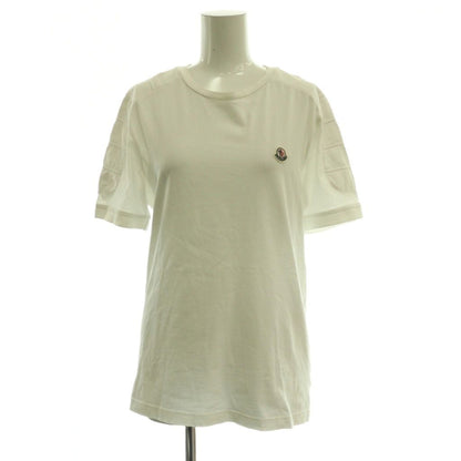 Moncler Logo Patch S ST Shirt Top Cotton M White CX AD