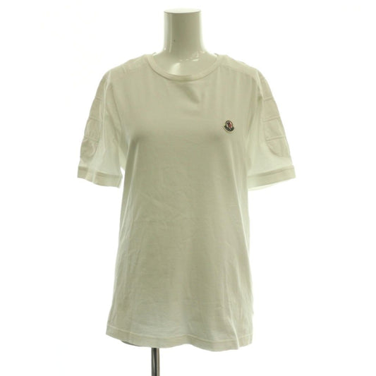 Moncler Logo Patch S ST Shirt Top Cotton M White CX AD
