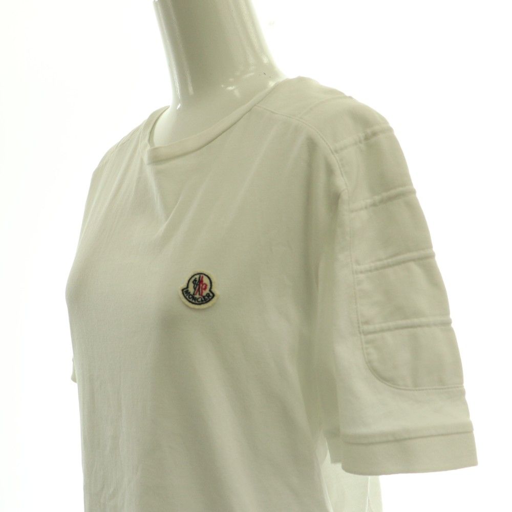 Moncler Logo Patch S ST Shirt Top Cotton M White CX AD — view 5