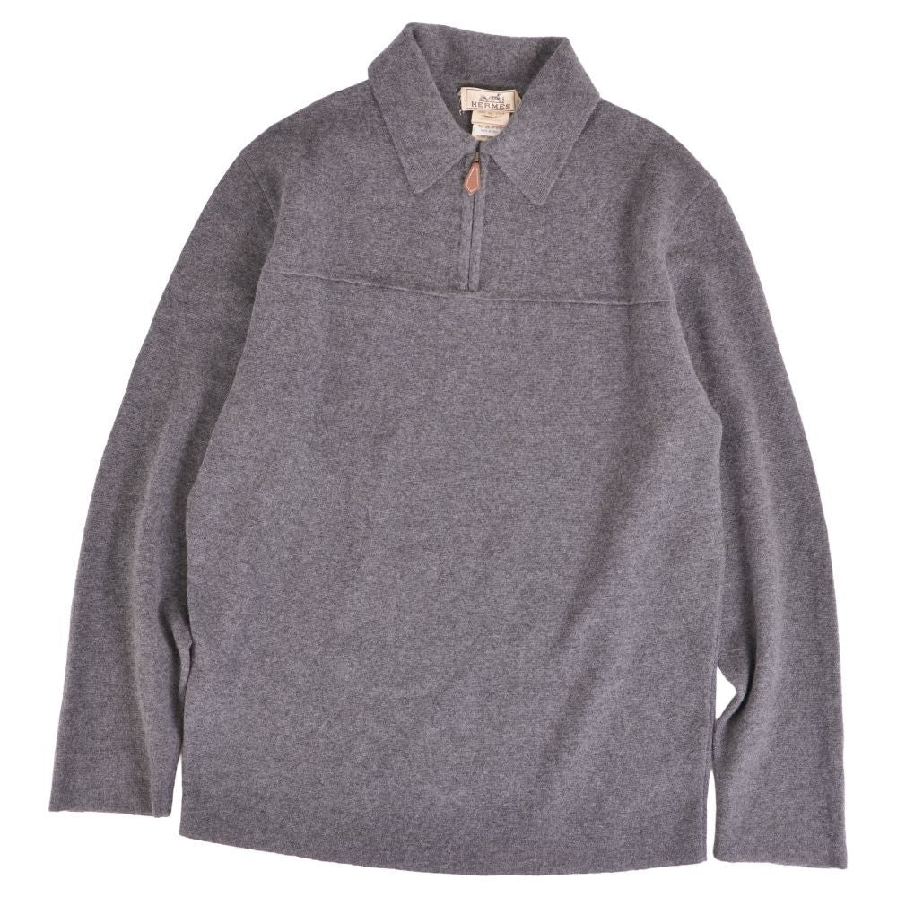 Hermes Vintage Knit Half Zip Sweater Lo