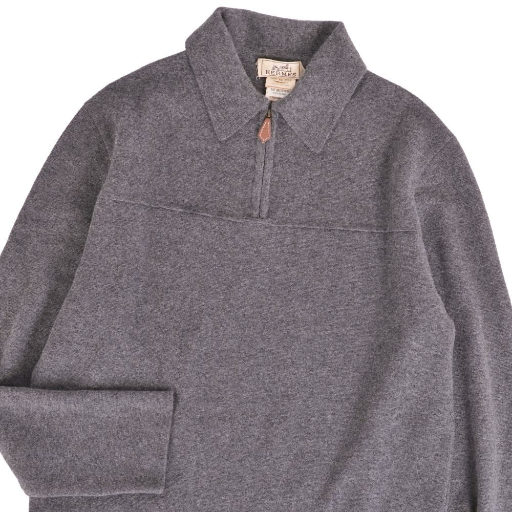 Hermes Vintage Knit Half Zip Sweater Lo — view 2