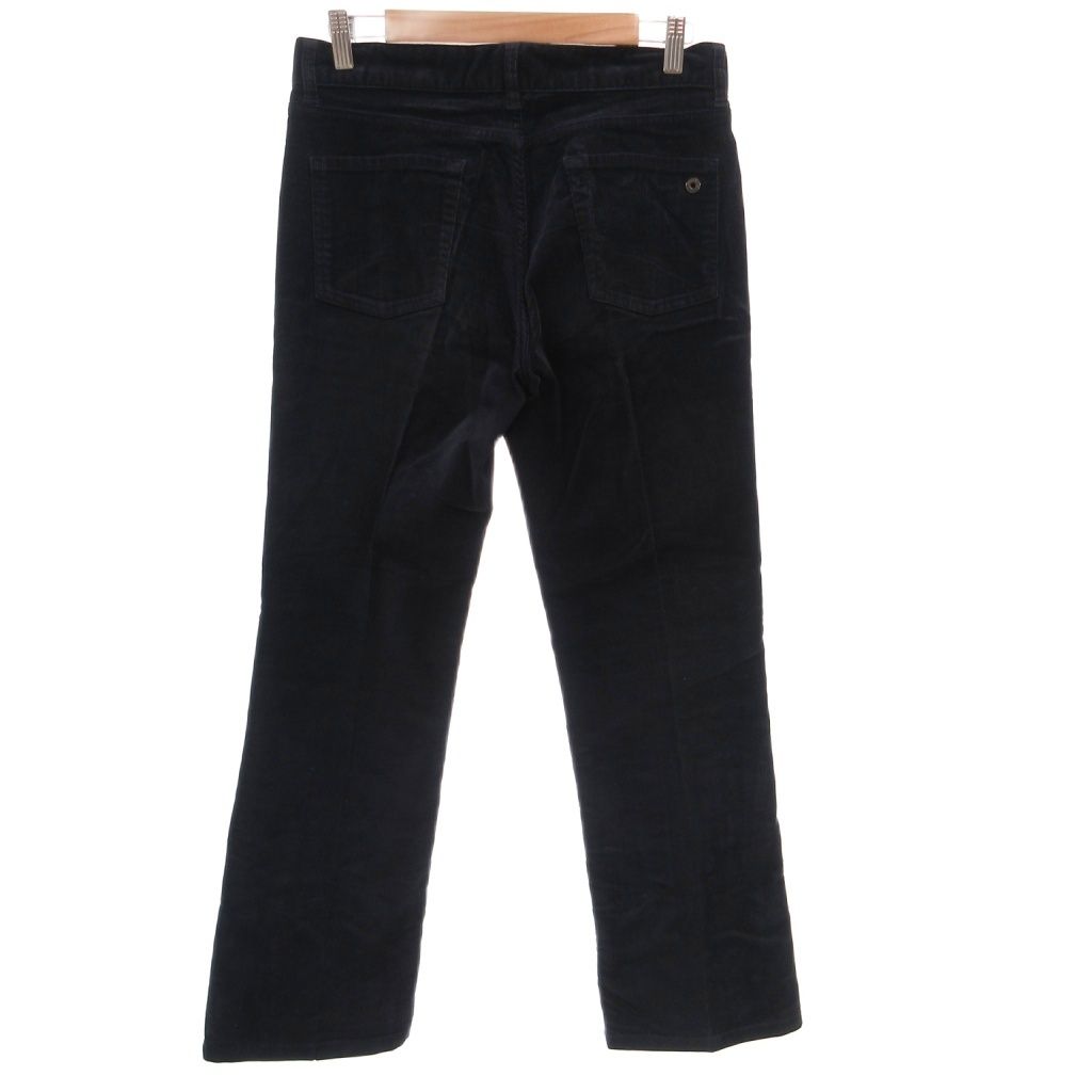 Loro Piana Corduroy Pants Fine Rise 44 Full Length Pleated Navy KB — view 2