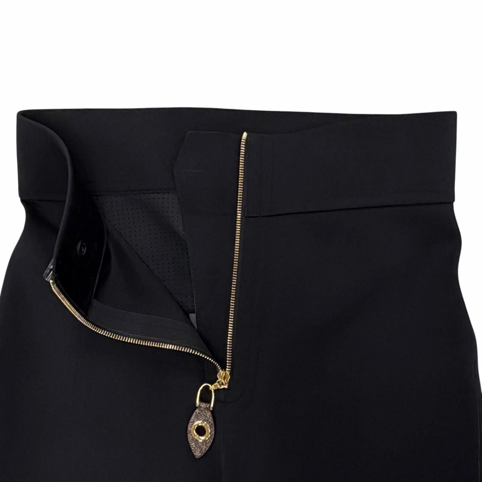 Louis Vuitton Monogram Zip High Waist Stretch Pants Black 40 — view 3