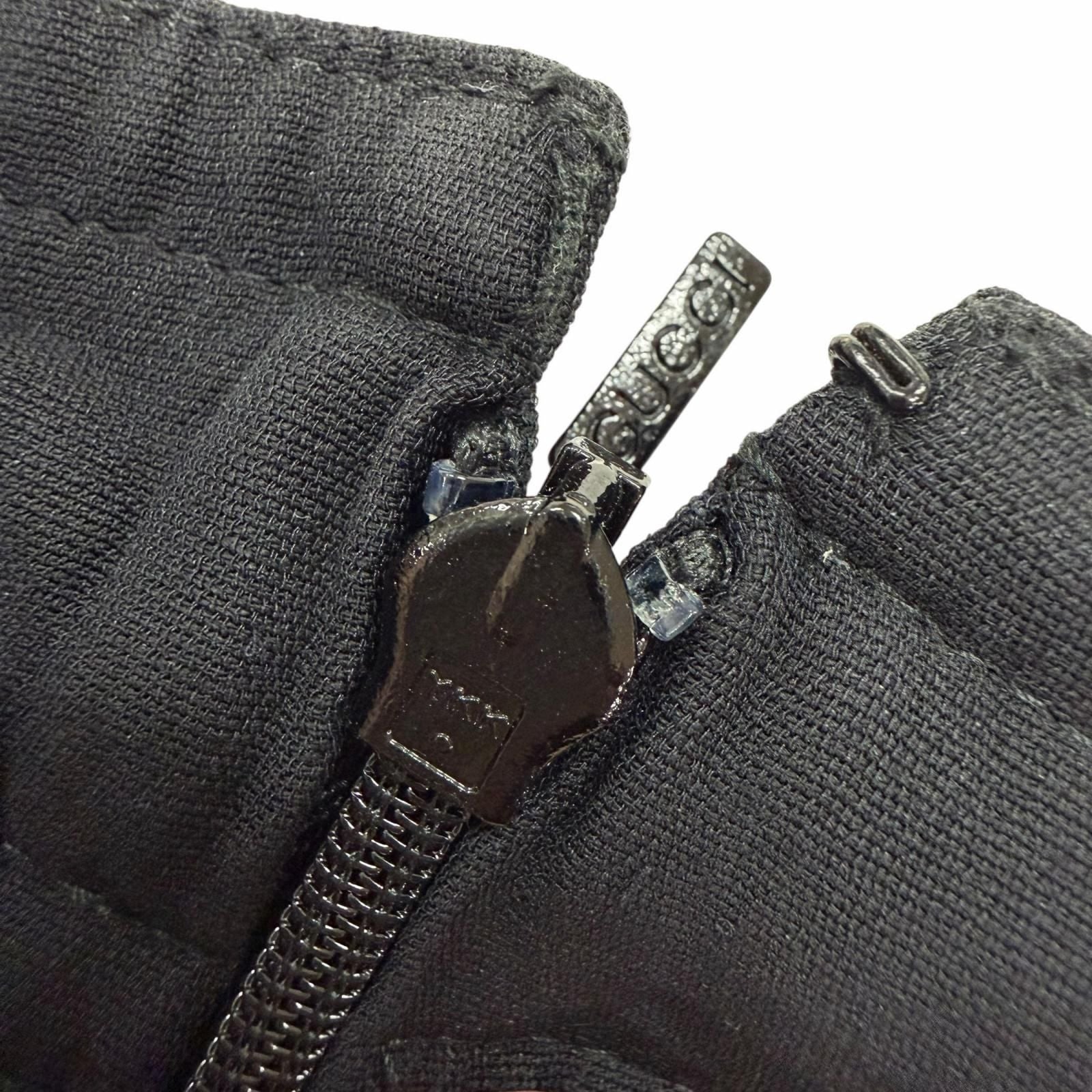 Gucci Wool Silk Interlocking Button Suit Set Black 36 — view 9