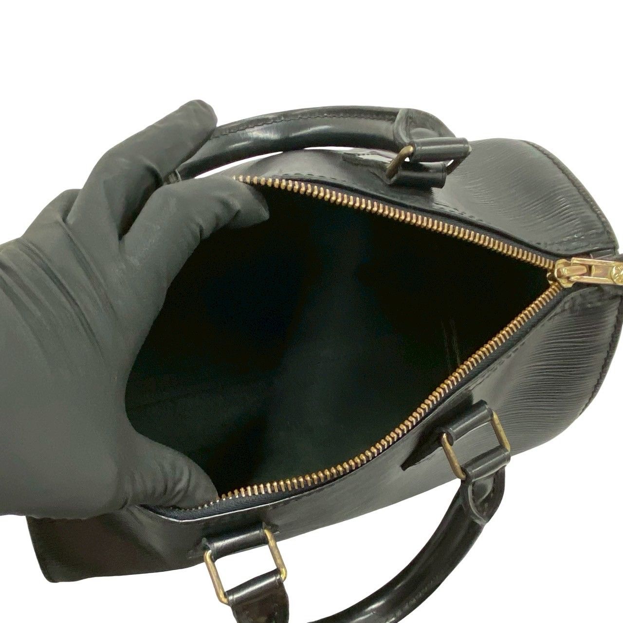 Louis Vuitton Vintage Speedy 25 Epi Leather Boston Bag Noir — view 9