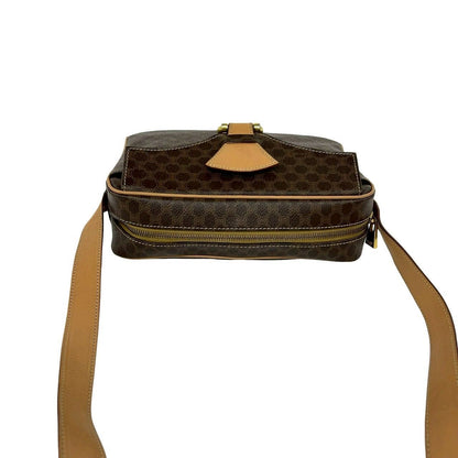Celine Vintage Macadam Blason Triomphe Pattern Leather Shoulder Bag Pochette — view 4