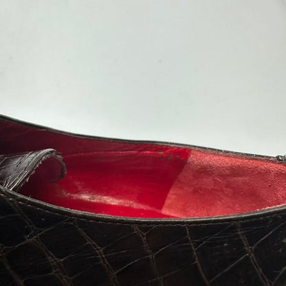 Celine Loafers Leather Croco Pattern 36.5 Brown — view 7