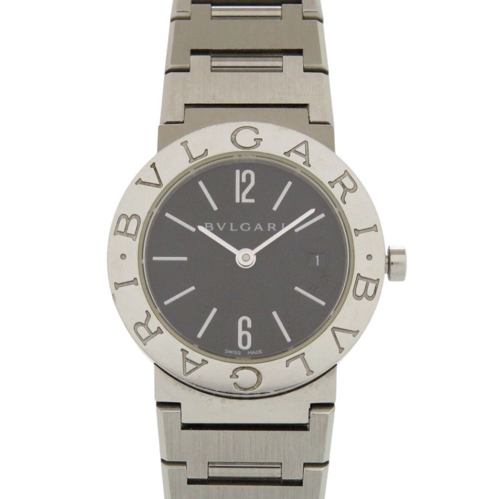 Bvlgari SS Black Quartz Watch Dial