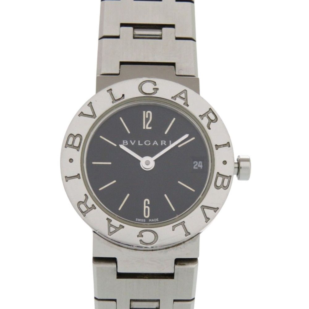 Bvlgari SS Black Quartz Watch Dial