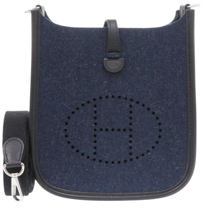Hermes Evelyne TPM Amazon Felt Swift Blue Nuit Silver Shoulder Bag — view 2
