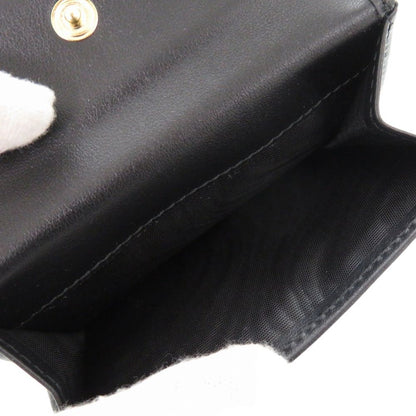 Prada Saffiano Triangle Leather Black Trifold Wallet — view 7