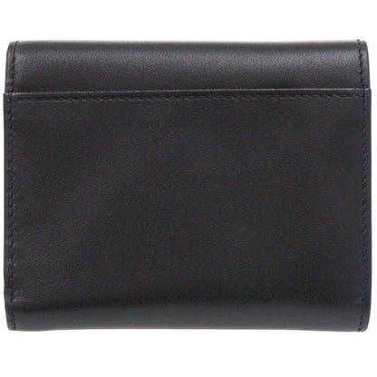 Prada Saffiano Triangle Leather Black Trifold Wallet — view 3