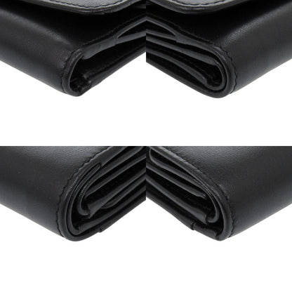 Prada Saffiano Triangle Leather Black Trifold Wallet — view 4