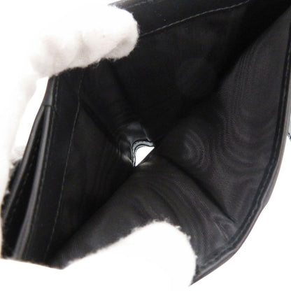 Prada Saffiano Triangle Leather Black Trifold Wallet — view 6