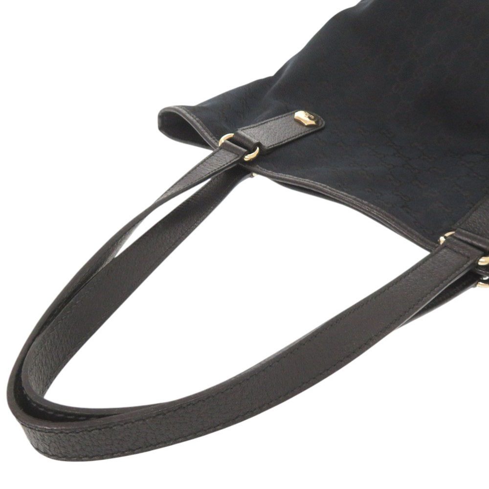 Gucci GG Canvas Leather Black Tote — view 6