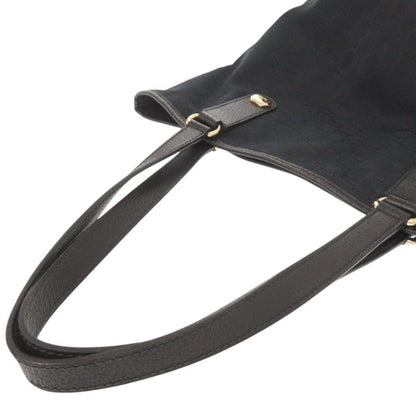 Gucci GG Canvas Leather Black Tote — view 6