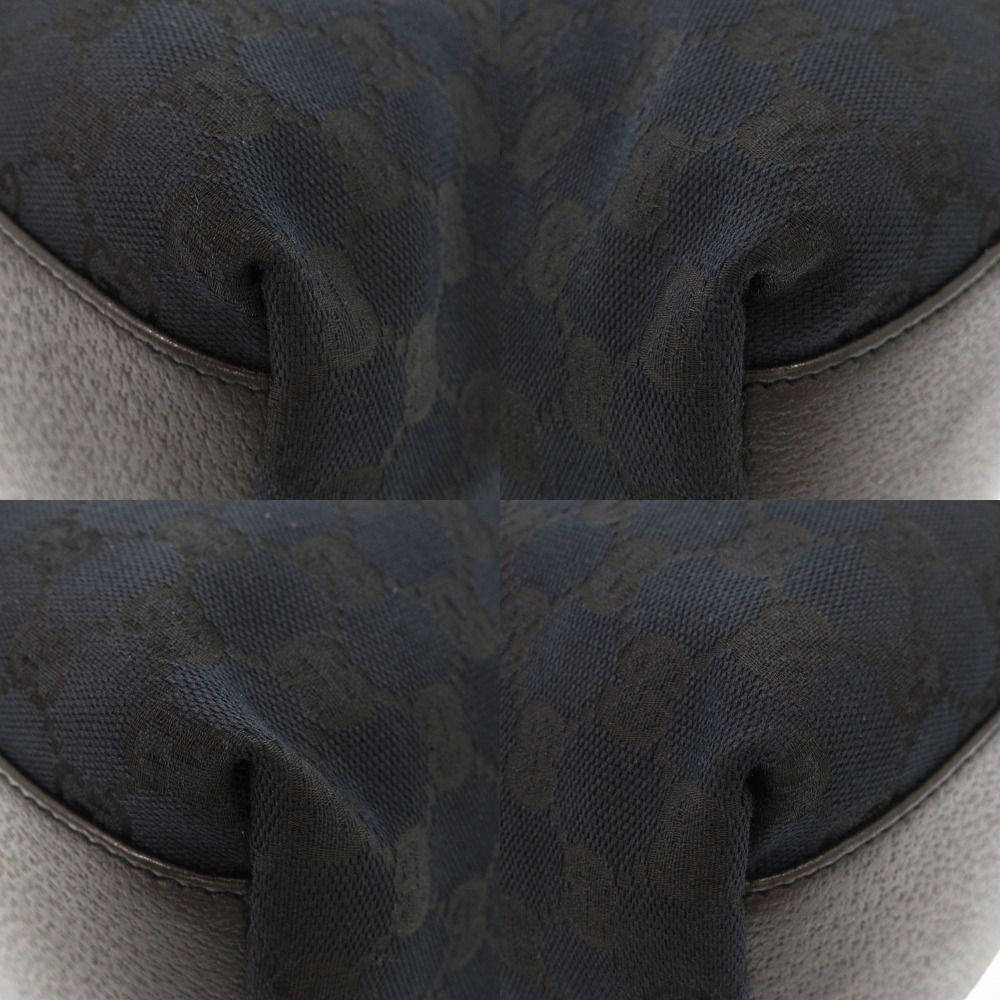 Gucci GG Canvas Leather Black Tote — view 4