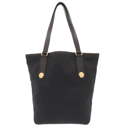 Gucci GG Canvas Leather Black Tote — view 2