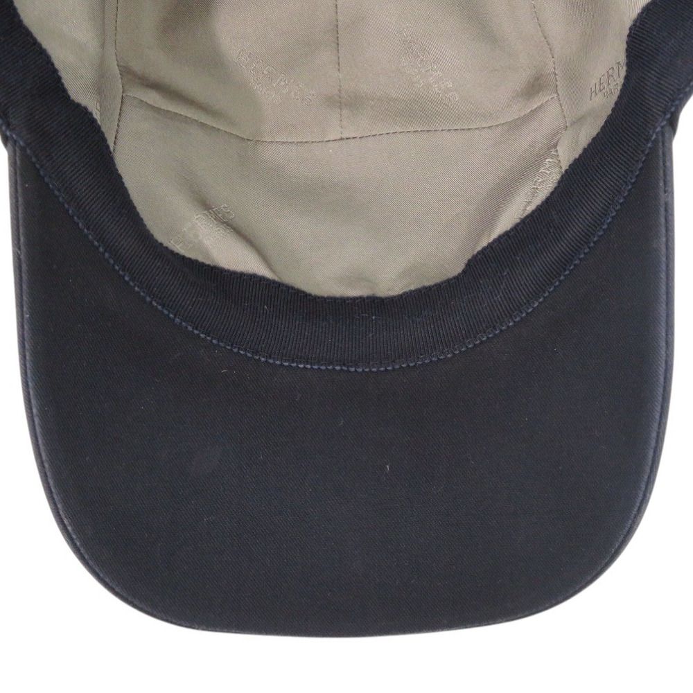 Hermes Nevada Super Cap Cotton Navy Hat — view 4