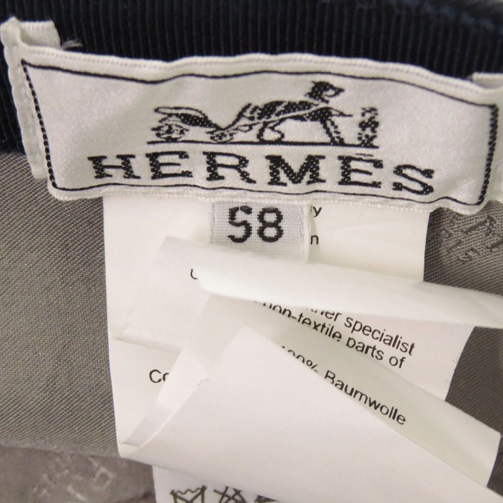 Hermes Nevada Super Cap Cotton Navy Hat — view 7