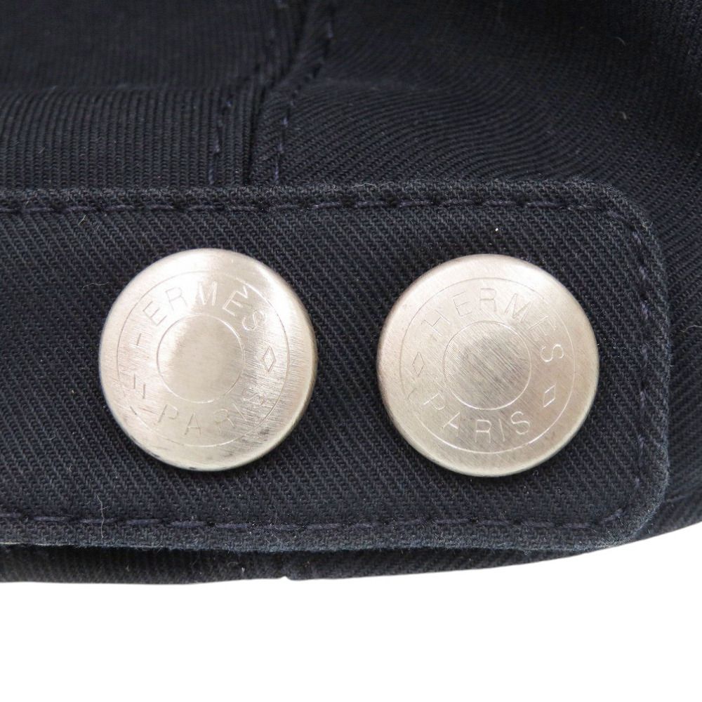 Hermes Nevada Super Cap Cotton Navy Hat — view 6