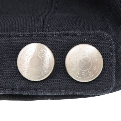 Hermes Nevada Super Cap Cotton Navy Hat — view 6