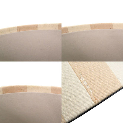Fendi Striped Pattern Studs Leather Canvas Navy Beige Multi Box Case Shoulder — view 9