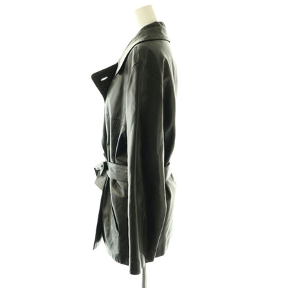 Max Mara Leather Jacket Double 40 Black DF — view 3