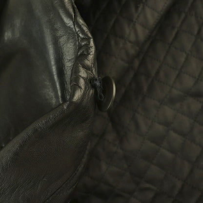 Max Mara Leather Jacket Double 40 Black DF — view 8