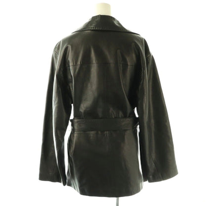 Max Mara Leather Jacket Double 40 Black DF — view 2