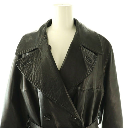 Max Mara Leather Jacket Double 40 Black DF — view 6