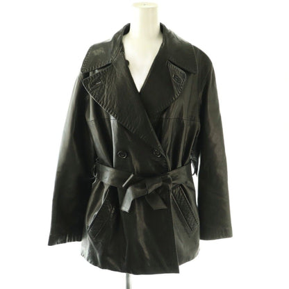 Max Mara Leather Jacket Double 40 Black DF