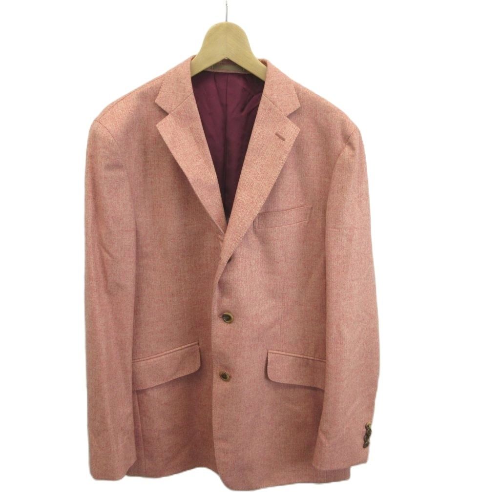 Loro Piana Jacket Wool Pink Long Sleeve Notch Lapel Two Buttons NP